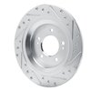 631-03068L Drilled/Slotted Brake Rotor [Silver], Fits Select Kia/Hyundai/Genesis, Position: Rear Left - image 4