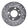 631-07000L Drilled/Slotted Brake Rotor [Silver], 1966-1992 Multiple Makes/Models, Position: Front Left,Rear Left - image 1