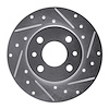 631-07001R Drilled/Slotted Brake Rotor [Silver], 2009-2019 Mopar, Position: Rear Right