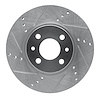 631-07002L Drilled/Slotted Brake Rotor [Silver], 2009-2019 Mopar, Position: Front Left - image 1