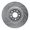 631-07006L Drilled/Slotted Brake Rotor [Silver], 2014-2019 Mopar, Position: Front Left - image 1