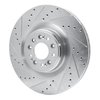631-10001L Drilled/Slotted Brake Rotor [Silver], Fits Select Kia/Hyundai/Genesis, Position: Front Left - image 2