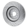 631-10001L Drilled/Slotted Brake Rotor [Silver], Fits Select Kia/Hyundai/Genesis, Position: Front Left - image 4