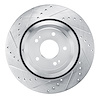 631-10002L Drilled/Slotted Brake Rotor [Silver], 2017-2020 Kia/Hyundai/Genesis, Position: Rear Left - image 1