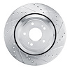 631-10002R Drilled/Slotted Brake Rotor [Silver], 2017-2020 Kia/Hyundai/Genesis, Position: Rear Right - image 1