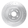 631-10007L Drilled/Slotted Brake Rotor [Silver], Fits Select Kia/Hyundai/Genesis, Position: Rear Left - image 1