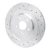 631-10007L Drilled/Slotted Brake Rotor [Silver], Fits Select Kia/Hyundai/Genesis, Position: Rear Left - image 2