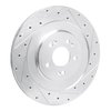 631-10007R Drilled/Slotted Brake Rotor [Silver], Fits Select Kia/Hyundai/Genesis, Position: Rear Right - image 2