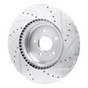 631-10008L Drilled/Slotted Brake Rotor [Silver], Fits Select Kia/Hyundai/Genesis, Position: Front Left - image 4