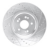 631-10008R Drilled/Slotted Brake Rotor [Silver], Fits Select Kia/Hyundai/Genesis, Position: Front Right