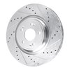 631-10008R Drilled/Slotted Brake Rotor [Silver], Fits Select Kia/Hyundai/Genesis, Position: Front Right - image 2