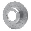 631-11000L Drilled/Slotted Brake Rotor [Silver], 1974-1999 Land Rover, Position: Front Left - image 2