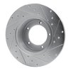 631-11000L Drilled/Slotted Brake Rotor [Silver], 1974-1999 Land Rover, Position: Front Left - image 4