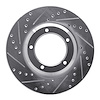 631-11001L Drilled/Slotted Brake Rotor [Silver], 1990-2016 Land Rover, Position: Front Left