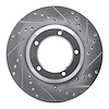 631-11001R Drilled/Slotted Brake Rotor [Silver], 1990-2016 Land Rover, Position: Front Right - image 1