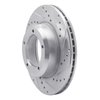 631-11001R Drilled/Slotted Brake Rotor [Silver], 1990-2016 Land Rover, Position: Front Right - image 2