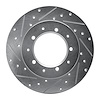 631-11002L Drilled/Slotted Brake Rotor [Silver], 1974-2016 Land Rover, Position: Rear Left - image 1