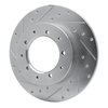 631-11002L Drilled/Slotted Brake Rotor [Silver], 1974-2016 Land Rover, Position: Rear Left - image 2