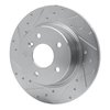 631-11004L Drilled/Slotted Brake Rotor [Silver], 1994-2004 Land Rover, Position: Rear Left - image 2
