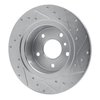 631-11004L Drilled/Slotted Brake Rotor [Silver], 1994-2004 Land Rover, Position: Rear Left - image 4