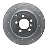 631-11008L Drilled/Slotted Brake Rotor [Silver], 2003-2005 Land Rover, Position: Rear Left - image 1