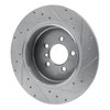 631-11008L Drilled/Slotted Brake Rotor [Silver], 2003-2005 Land Rover, Position: Rear Left - image 4