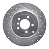 631-11008R Drilled/Slotted Brake Rotor [Silver], 2003-2005 Land Rover, Position: Rear Right - image 1