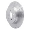 631-11008R Drilled/Slotted Brake Rotor [Silver], 2003-2005 Land Rover, Position: Rear Right - image 2