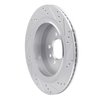 631-11010L Drilled/Slotted Brake Rotor [Silver], 2005-2016 Land Rover, Position: Rear Left - image 4