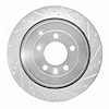 631-11010R Drilled/Slotted Brake Rotor [Silver], 2005-2016 Land Rover, Position: Rear Right - image 1