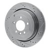 631-11010R Drilled/Slotted Brake Rotor [Silver], 2005-2016 Land Rover, Position: Rear Right - image 2