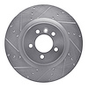 631-11011L Drilled/Slotted Brake Rotor [Silver], 2006-2017 Land Rover, Position: Front Left