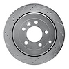 631-11012L Drilled/Slotted Brake Rotor [Silver], 2005-2007 Land Rover, Position: Rear Left - image 1