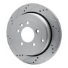 631-11012L Drilled/Slotted Brake Rotor [Silver], 2005-2007 Land Rover, Position: Rear Left - image 2