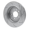 631-11012L Drilled/Slotted Brake Rotor [Silver], 2005-2007 Land Rover, Position: Rear Left - image 4