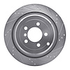 631-11016R Drilled/Slotted Brake Rotor [Silver], 2006-2012 Land Rover, Position: Rear Right - image 1