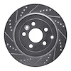 631-11017L Drilled/Slotted Brake Rotor [Silver], 2008-2012 Land Rover, Position: Rear Left - image 1