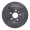 631-11017R Drilled/Slotted Brake Rotor [Silver], 2008-2012 Land Rover, Position: Rear Right - image 1