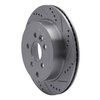 631-11017R Drilled/Slotted Brake Rotor [Silver], 2008-2012 Land Rover, Position: Rear Right - image 2