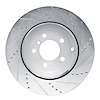 631-11018R Drilled/Slotted Brake Rotor [Silver], 2010-2012 Land Rover, Position: Rear Right - image 1