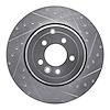 631-11020R Drilled/Slotted Brake Rotor [Silver], 2010-2013 Land Rover, Position: Rear Right - image 1