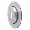 631-11020R Drilled/Slotted Brake Rotor [Silver], 2010-2013 Land Rover, Position: Rear Right - image 2