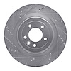 631-11023L Drilled/Slotted Brake Rotor [Silver], Fits Select Land Rover, Position: Rear Left