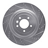 631-11023R Drilled/Slotted Brake Rotor [Silver], Fits Select Land Rover, Position: Rear Right - image 1