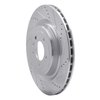 631-11023R Drilled/Slotted Brake Rotor [Silver], Fits Select Land Rover, Position: Rear Right - image 2