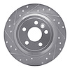 631-11024L Drilled/Slotted Brake Rotor [Silver], 2013-2015 Land Rover, Position: Rear Left - image 1