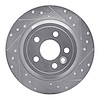 631-11024R Drilled/Slotted Brake Rotor [Silver], 2013-2015 Land Rover, Position: Rear Right - image 1
