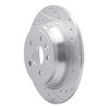 631-11024R Drilled/Slotted Brake Rotor [Silver], 2013-2015 Land Rover, Position: Rear Right - image 2