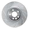 631-11025L Drilled/Slotted Brake Rotor [Silver], 2015-2019 Multiple Makes/Models, Position: Front Left - image 1