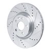 631-11025R Drilled/Slotted Brake Rotor [Silver], 2015-2019 Multiple Makes/Models, Position: Front Right - image 2